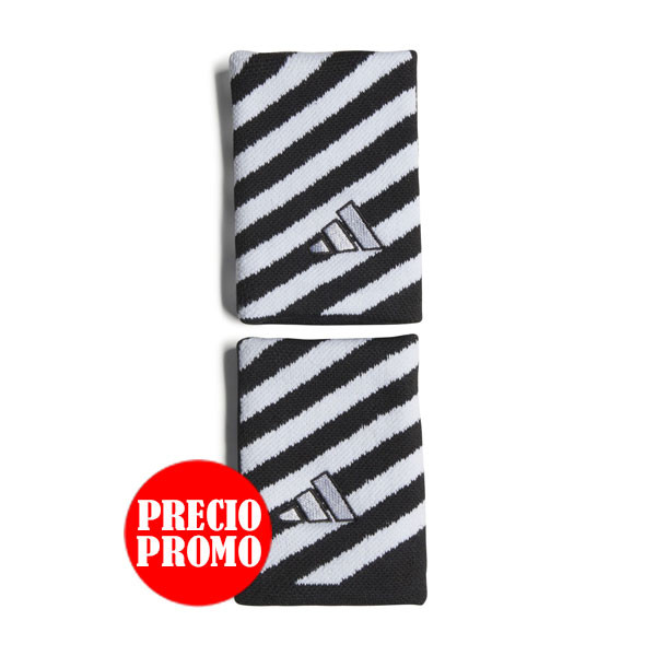 MUÑEQUERAS GRANDES WB STRIPED X2 NEGRO-BLANCO ADIDAS