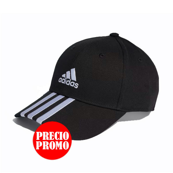 GORRA ALGODON 3 BANDAS NEGRO 2024 ADIDAS