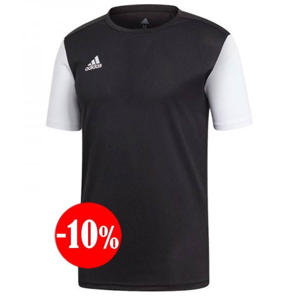 CAMISETA ESTRO 19 MANGA CORTA NEGRO-BLANCO ADIDAS