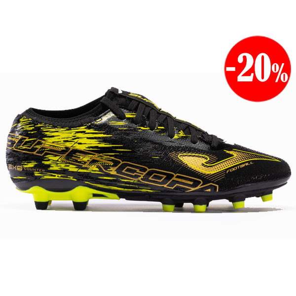 BOTAS SUPERCOPA 2301 NEGRO-AMARILLO FIRM GROUND JOMA
