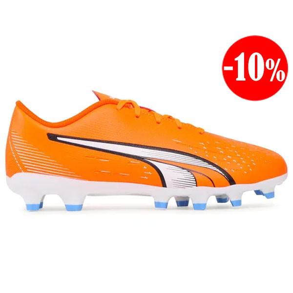 BOTAS ULTRA PLAY FG/AG NARANJA-BLANCA PUMA