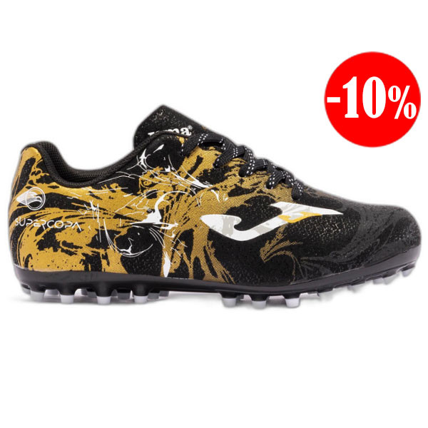 BOTAS COPA 2401 NEGRO-ORO ARTIFICIAL GRASS MULTITACO JOMA