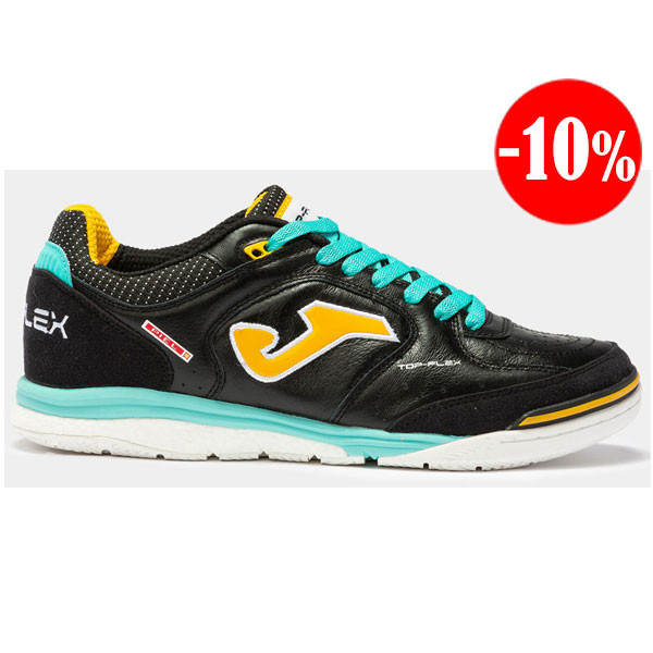ZAPATILLAS TOP FLEX REBOUND 2201 NEGRO-TURQUESA INDOOR JOMA