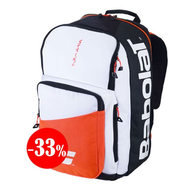 MOCHILA PURE STRIKE BLANCO-NARANJA 2024 BABOLAT