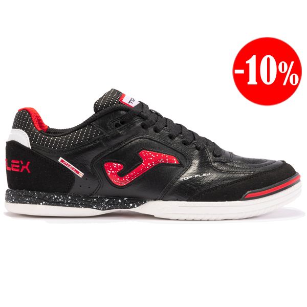 ZAPATILLAS TOP FLEX 2401 NEGRO-ROJO INDOOR JOMA