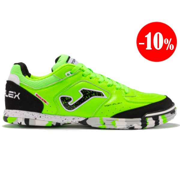 ZAPATILLAS TOP FLEX 2411 VERDE-FLÚOR INDOOR JOMA