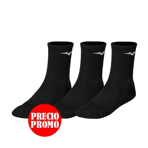 CALCETINES TRAINING 3PARES NEGRO MIZUNO