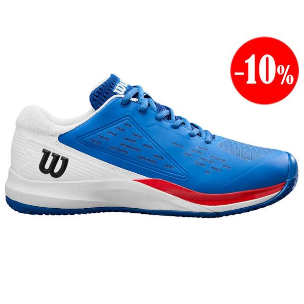 ZAPATILLAS RUSH PRO ACE CLAY 2025 AZUL-BLANCO WILSON