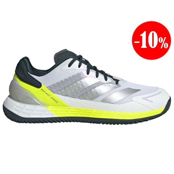 ZAPATILLAS DEFIANT SPEED 2 CLAY BLANCO-AMARILLO 2025 ADIDAS