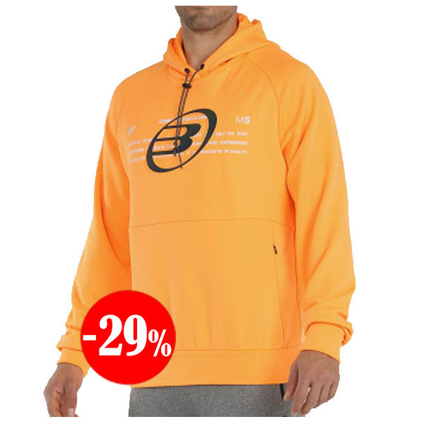SUDADERA LADYAR CON CAPUCHA NARANJA FLOUR BULLPADEL