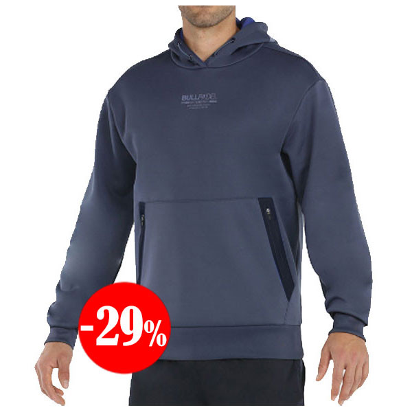 SUDADERA LEZ CON CAPUCHA AZUL BULLPADEL