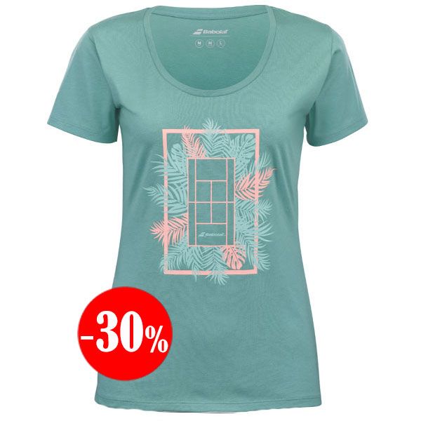 CAMISETA EXERCISE MESSAGE TEE MANGA CORTA VERDE 2025 BABOLAT