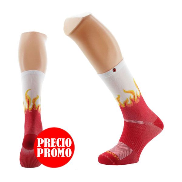 CALCETINES FUEGO BLANCO-ROJO 2026 PIMIENTO NEGRO