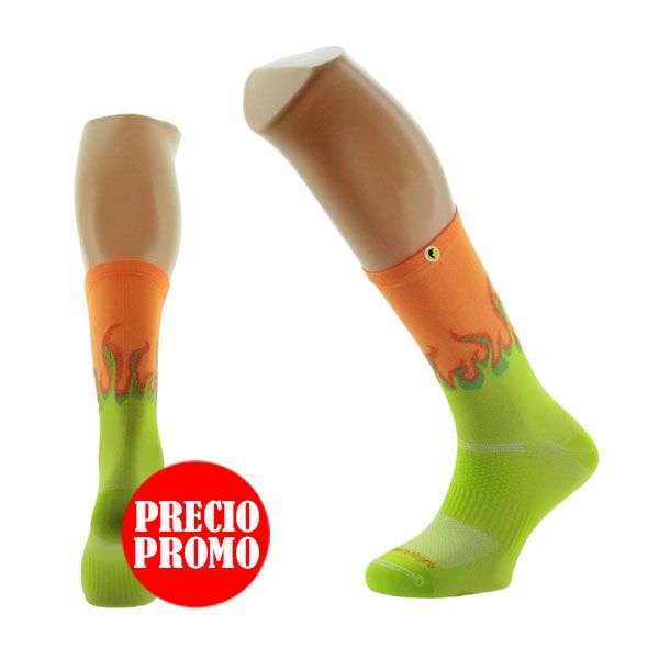 CALCETINES FUEGO NARANJA-PISPACHO 2026 PIMIENTO NEGRO