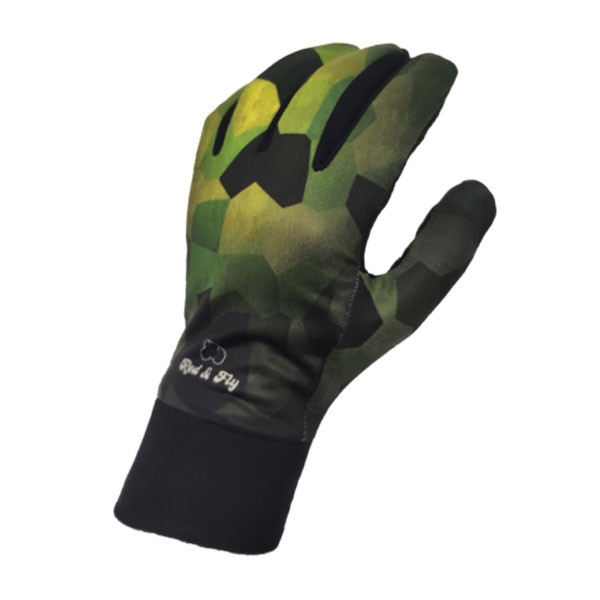 GUANTES FINOS ESTAMPADOS GEO DEPORTIVOS GREEN RED&FLY CASUAL SPORT