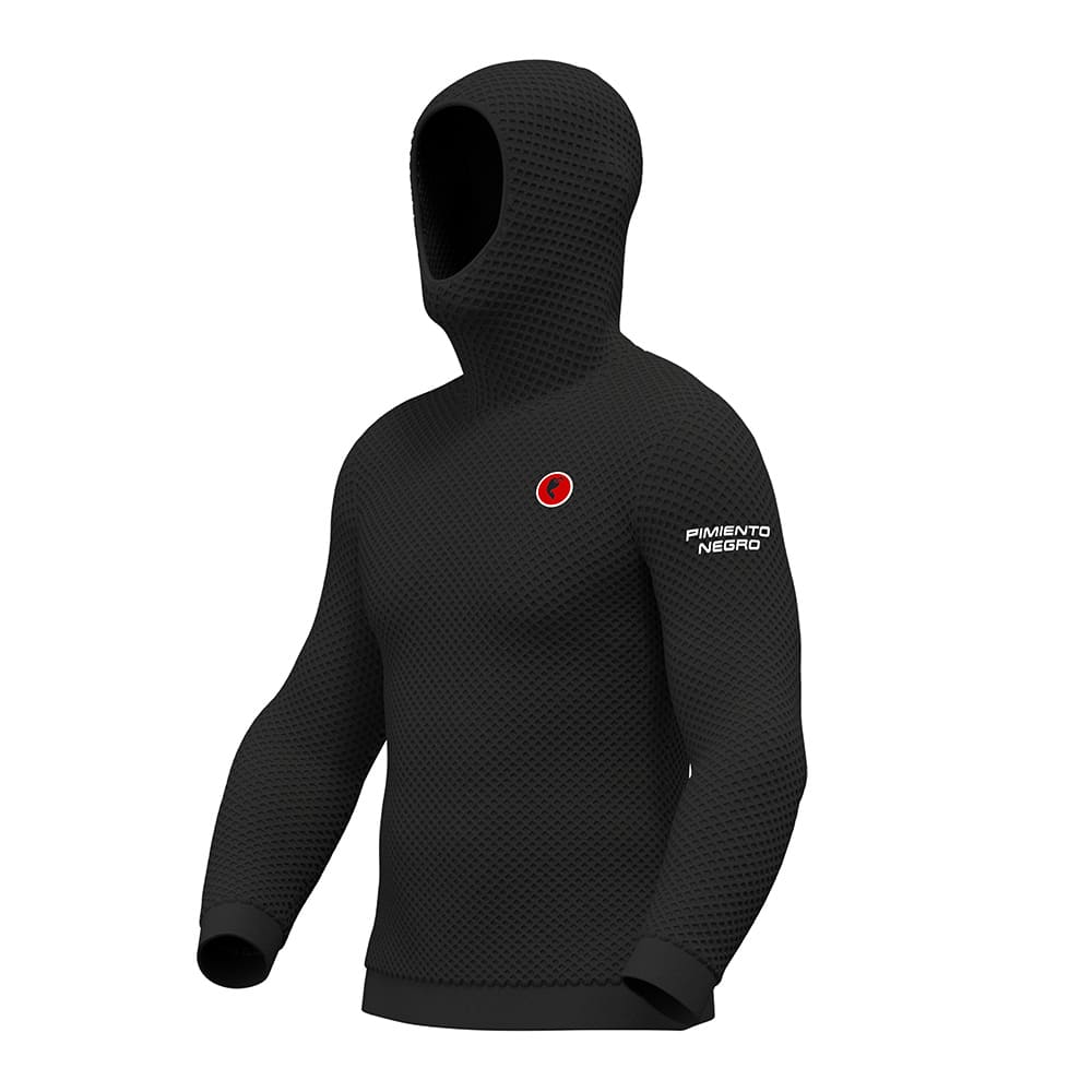 SUDADERA UNISEX CAPUCHA NEGRO