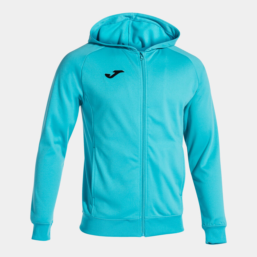 CHAQUETA MENFIS CAPUCHA TURQUESA-FLÚOR