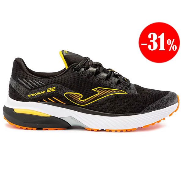 ZAPATILLAS R.TITANIUM 2201 NEGRO-NARANJA 2022 JOMA
