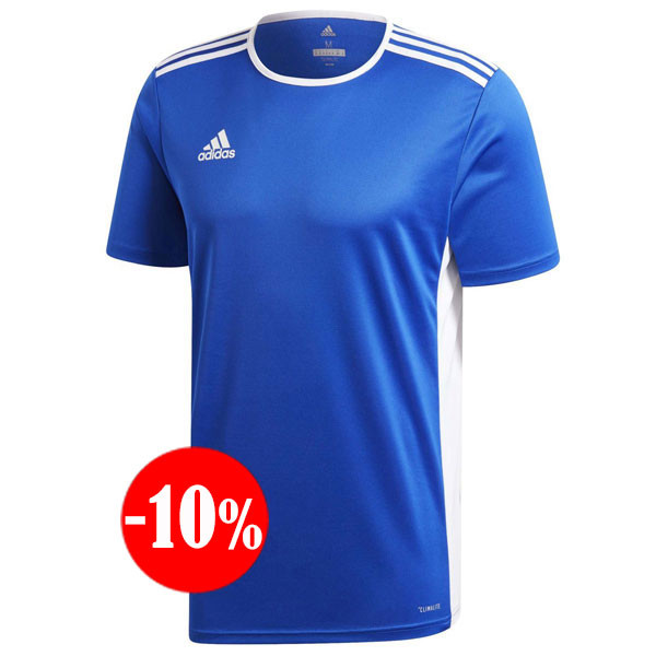 CAMISETA ENTRADA 18 MANGA CORTA AZUL ADIDAS