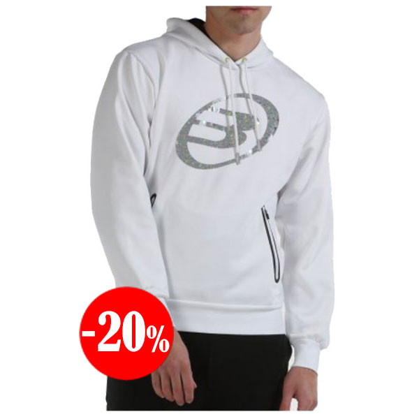 SUDADERA IMANA CON CAPUCHA BLANCA BULLPADEL