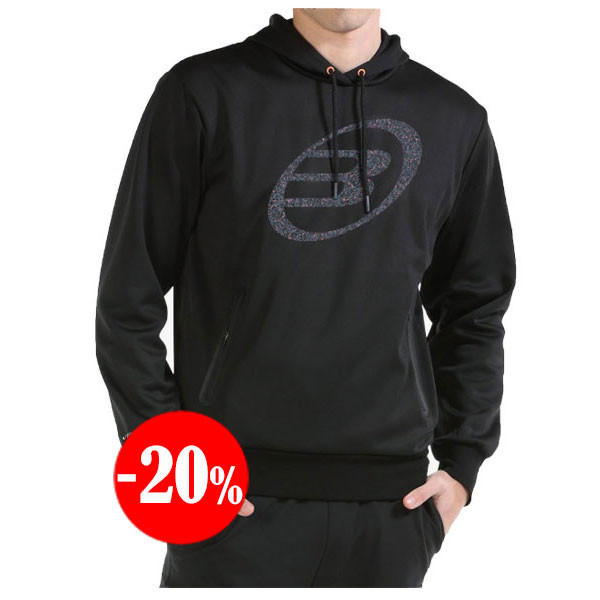 SUDADERA IMANA CON CAPUCHA NEGRO BULLPADEL