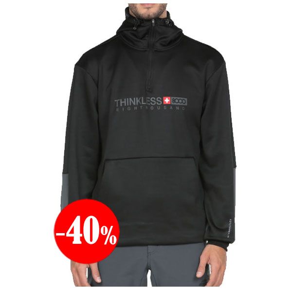 SUDADERA NUDOS CON CAPUCHA NEGRO 2022 +8000