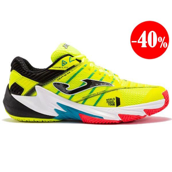 ZAPATILLAS T.OPEN 2209 WPT AMARILLO-FLUOR-NEGRO 2022 JOMA