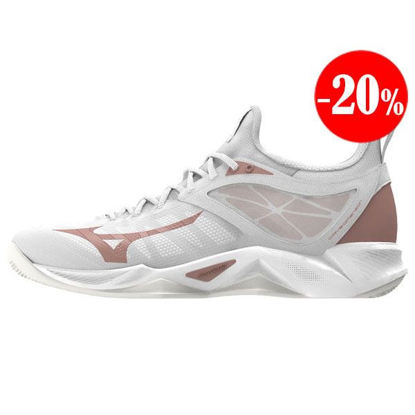ZAPATILLAS WAVE DIMENSION BLANCO-DORADO MIZUNO