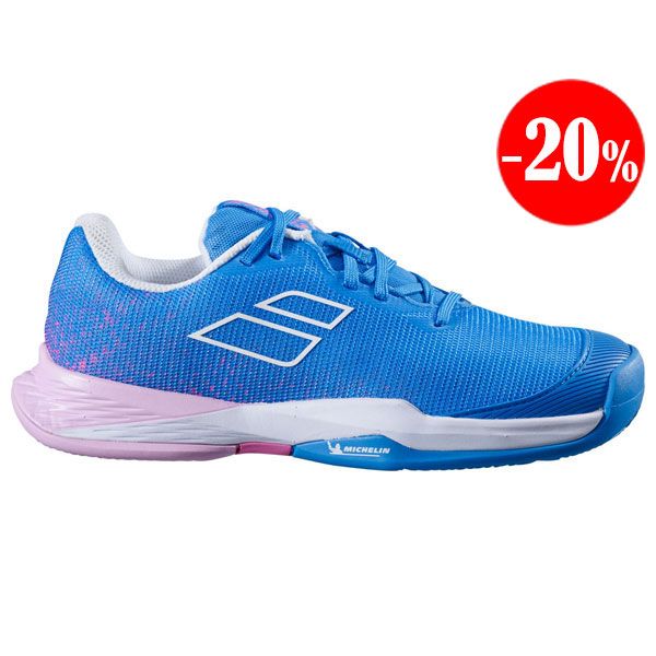 ZAPATILLAS JET MACH 3 CLAY AZUL-ROSA 2024 BABOLAT