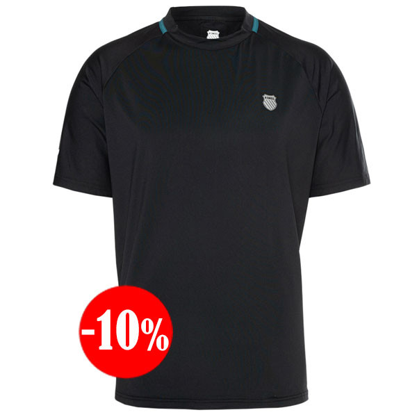 CAMISETA HYPERCOURT DOUBLCREW 2 JET CORTA NEGRO K-SWISS
