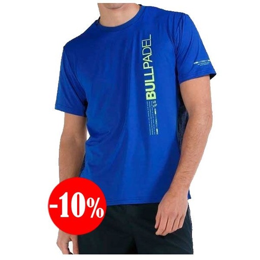 [MIXTA-712] CAMISETA MIXTA MANGA CORTA AZUL BULLPADEL