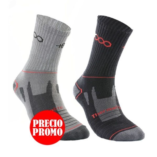 CALCETINES C-19202 24I MEDIO X2 NEGRO-GRIS-OSCURO +8000