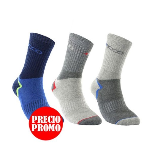 CALCETINES C-16203 24I X3 AZUL-GRIS-OSCURO +8000