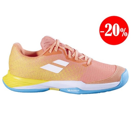 [32S24883-6018] ZAPATILLAS JET MACH 3 ALL COURT ROSA-AMARILLO-AZUL 2024 BABOLAT