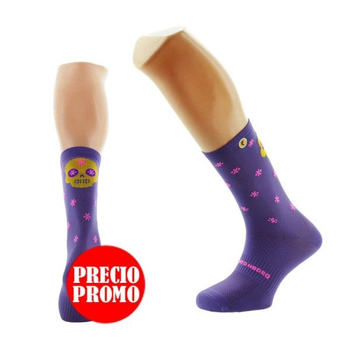 CALCETINES SANTA MUERTE MORADO 2026 PIMIENTO NEGRO