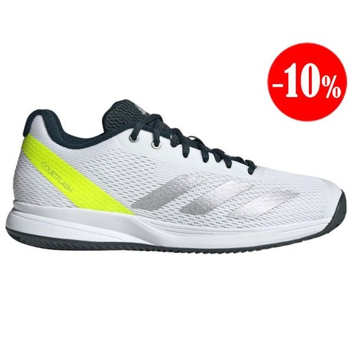 ZAPATILLAS COURTFLASH SPEED 2 CLAY BLANCO-AMARILLO 2025 ADIDAS