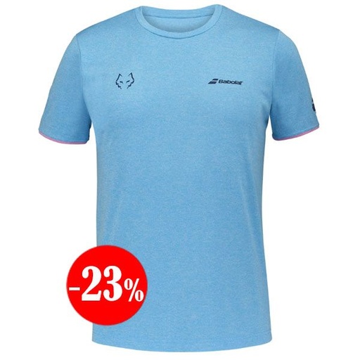 CAMISETA CREW NECK TEE LEBRóN 2025 AZUL-ROSA BABOLAT