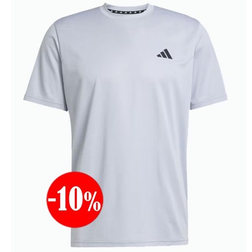 CAMISETA TRAIN ESSENTIALS BASE MANGA CORTA PLATA 2025 ADIDAS