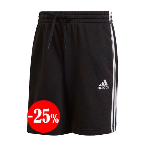 [GK9597] PANTALÓN ESSENTIALS FRENCH TERRY 3 BANDAS CORTO NEGRO ADIDAS