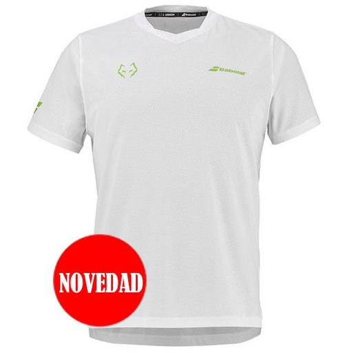 CAMISETA CREW NECK TEE JUAN LEBRÓN BLANCO 2026 BABOLAT