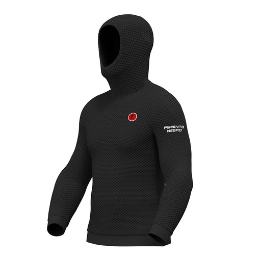 SUDADERA UNISEX CAPUCHA NEGRO