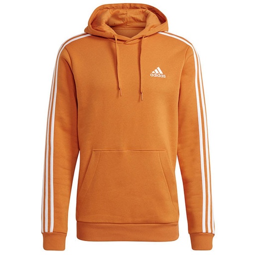 [H12188] SUDADERA ESSENTIAL 3 RAYAS CON CAPUCHA NARANJA ADIDAS