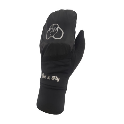 GUANTES CON MANOPLAS DEPORTIVOS NEGRO RED&FLY CASUAL SPORT