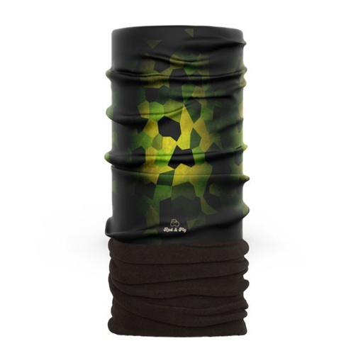 [TU02001140] TAPACUELLO POLAR DEPORTIVO ESTAMPADO VERDE RED&FLY MONTAÑA