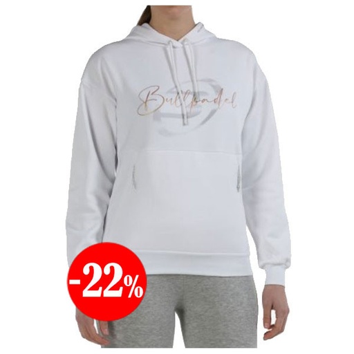 [ABANE-012] SUDADERA ABANE CON CAPUCHA BLANCA BULLPADEL
