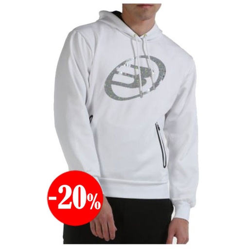 SUDADERA IMANA CON CAPUCHA BLANCA BULLPADEL