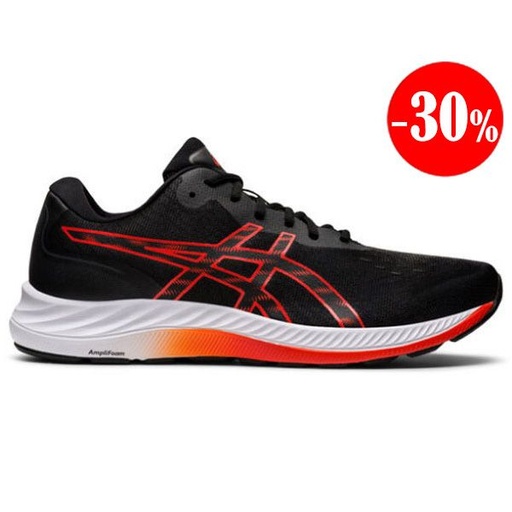 ZAPATILLAS EXCITE 9 GEL NEGRO-ROJO ASICS