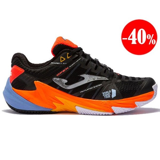ZAPATILLAS T.OPEN 2201 WPT NEGRO-CORAL 2022 JOMA