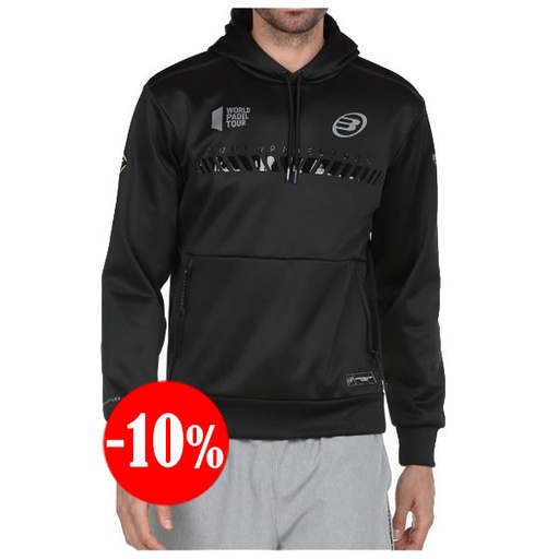 SUDADERA LARDO CON CAPUCHA WPT NEGRO BULLPADEL