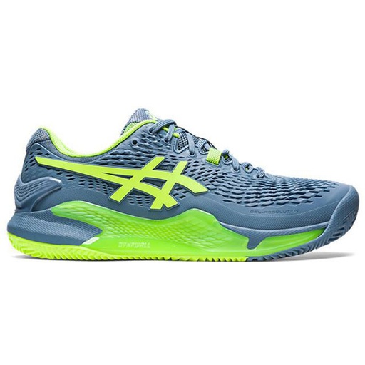 ZAPATILLAS RESOLUTION 9 GEL CLAY AZUL-LIMA